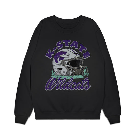 Kansas State - NCAA Football : Kingston Hall - Vintage Helmet Premium Crewneck Sweatshirt-0
