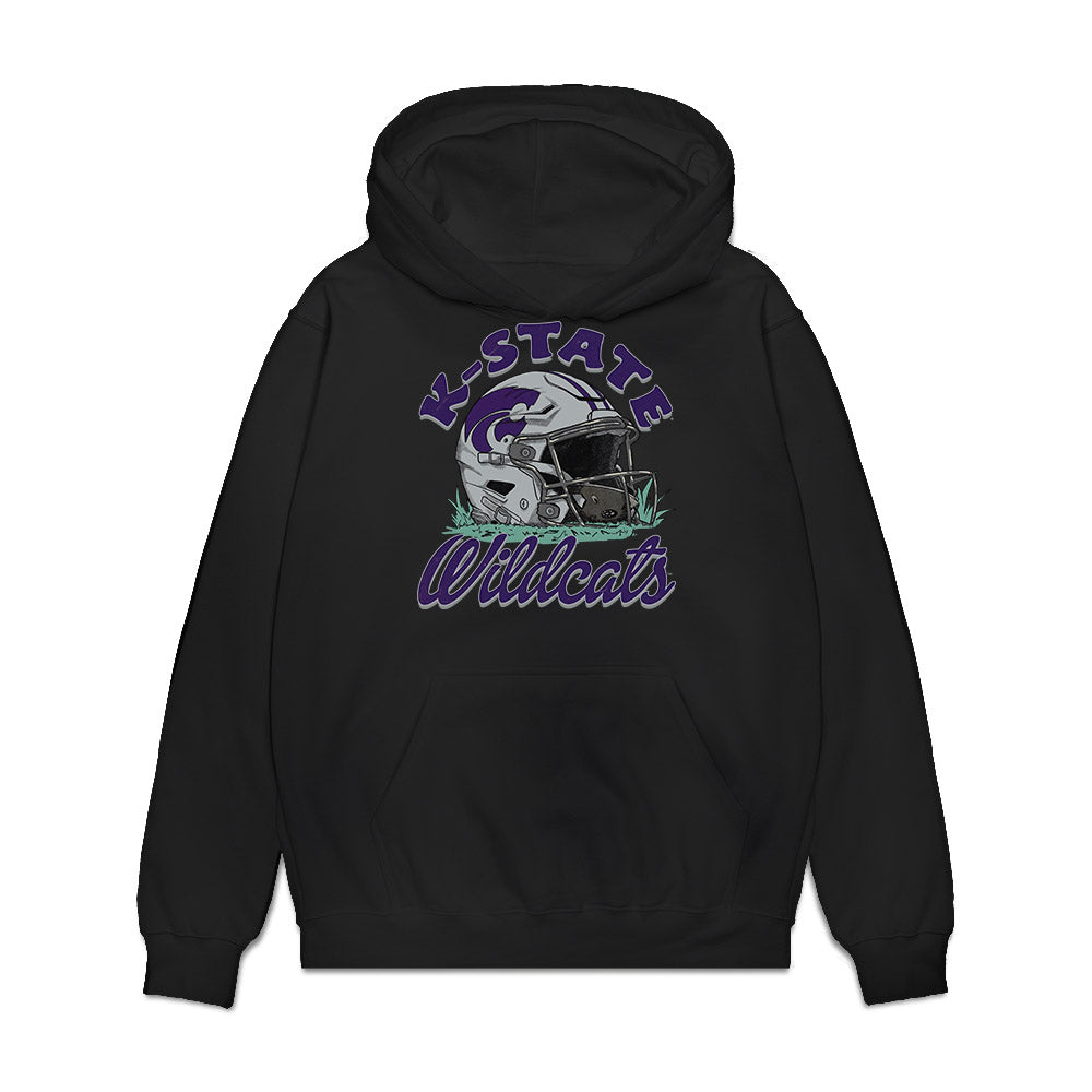 Kansas State - NCAA Football : Sterling Lockett - Vintage Helmet Premium Hooded Sweatshirt-0