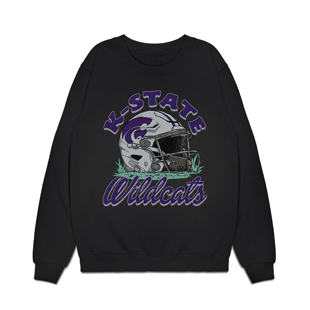 Kansas State - NCAA Football : Weston Polk - Vintage Helmet Premium Crewneck Sweatshirt-0