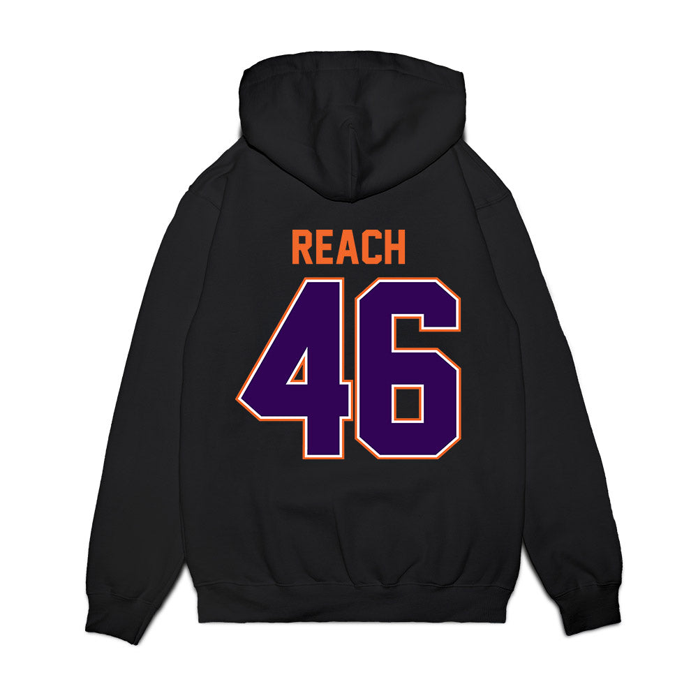 Clemson - NCAA Football : Jackson Reach - Vintage Helmet Premium Hooded Sweatshirt-1
