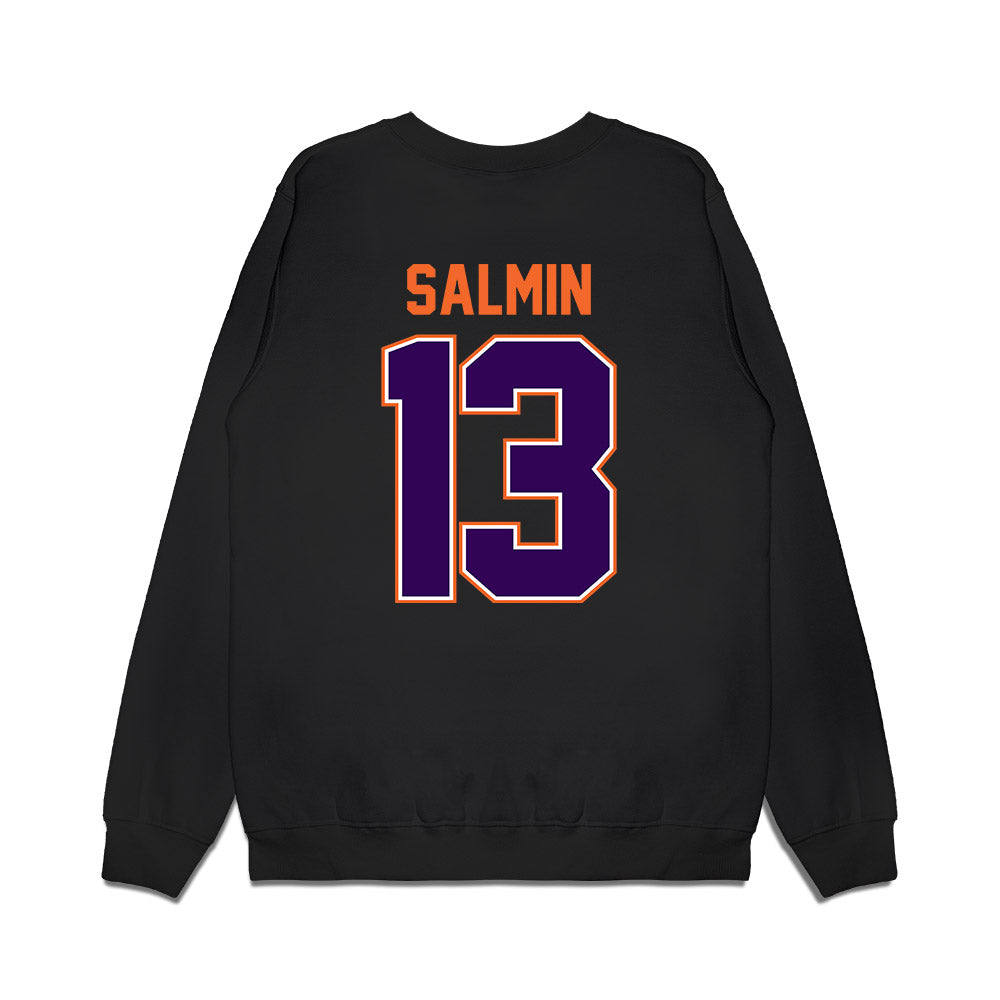 Clemson - NCAA Football : Connor Salmin - Vintage Helmet Premium Crewneck Sweatshirt-1