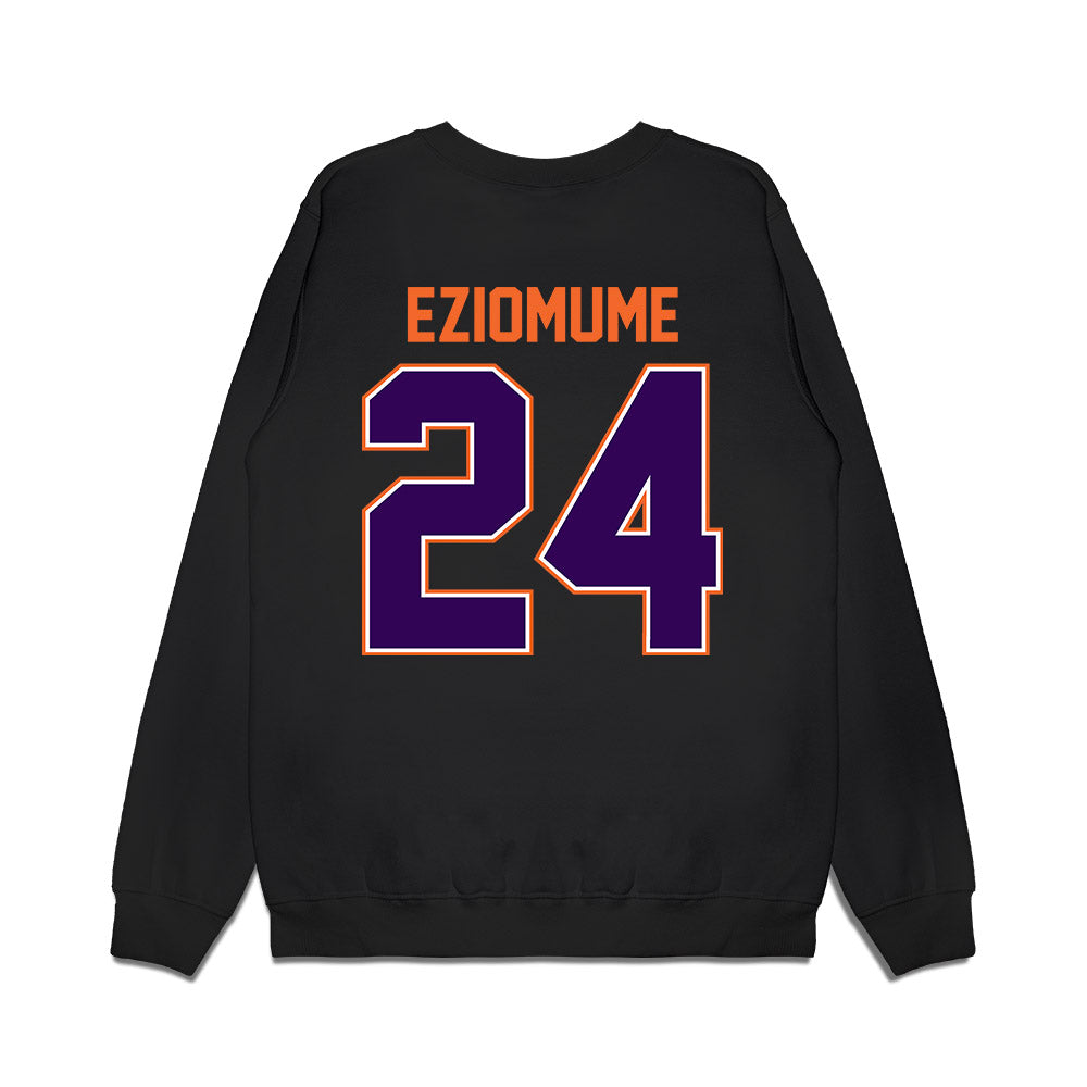 Clemson - NCAA Football : David Eziomume - Vintage Helmet Premium Crewneck Sweatshirt-1