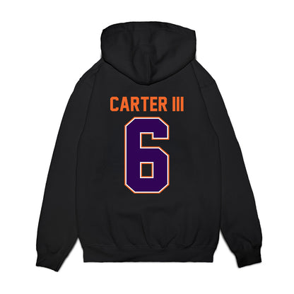 Clemson - NCAA Football : Jerome Carter III - Vintage Helmet Premium Hooded Sweatshirt-1