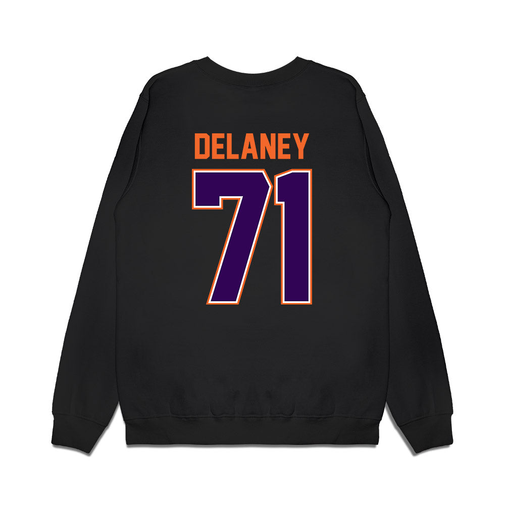 Clemson - NCAA Football : Leo Delaney - Vintage Helmet Premium Crewneck Sweatshirt-1