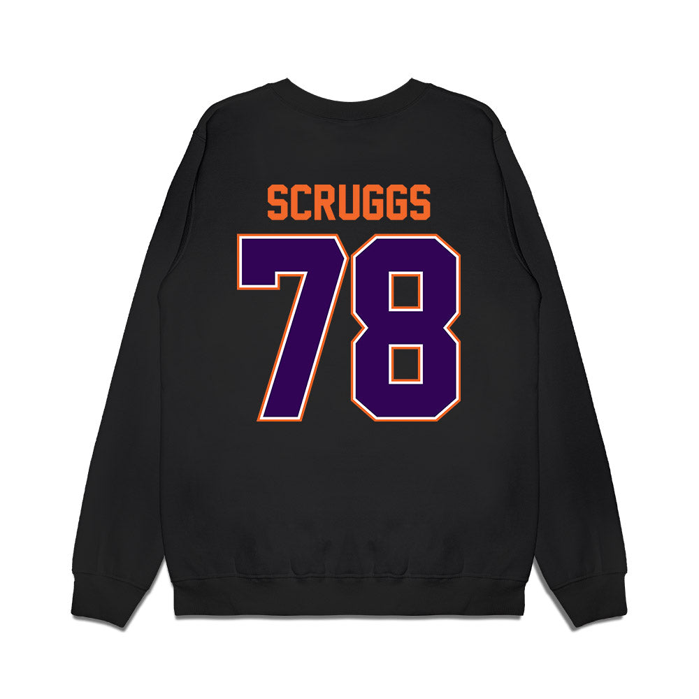 Clemson - NCAA Football : Carter Scruggs - Vintage Helmet Premium Crewneck Sweatshirt-1