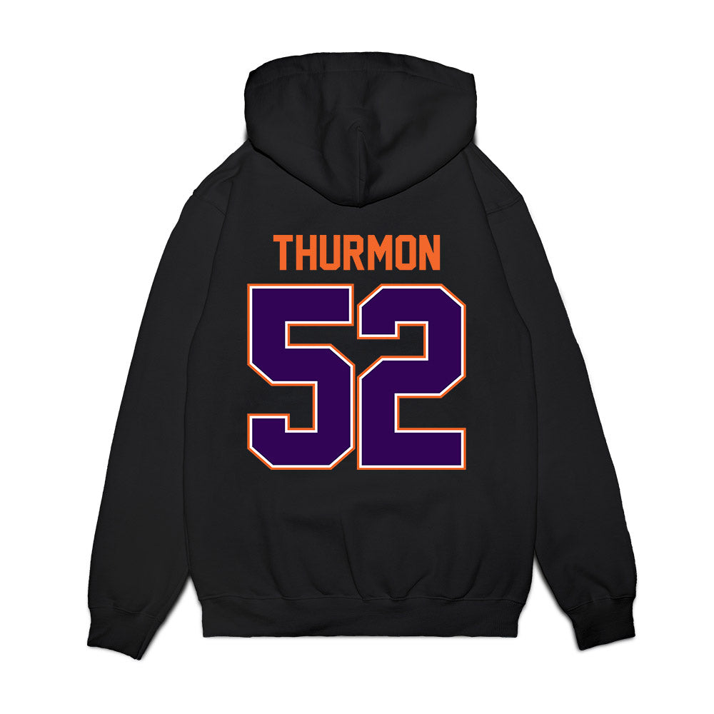 Clemson - NCAA Football : Elyjah Thurmon - Vintage Helmet Premium Hooded Sweatshirt-1