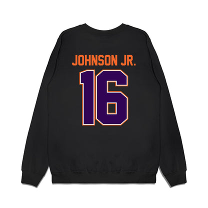 Clemson - NCAA Football : Chris Johnson Jr. - Vintage Helmet Premium Crewneck Sweatshirt-1