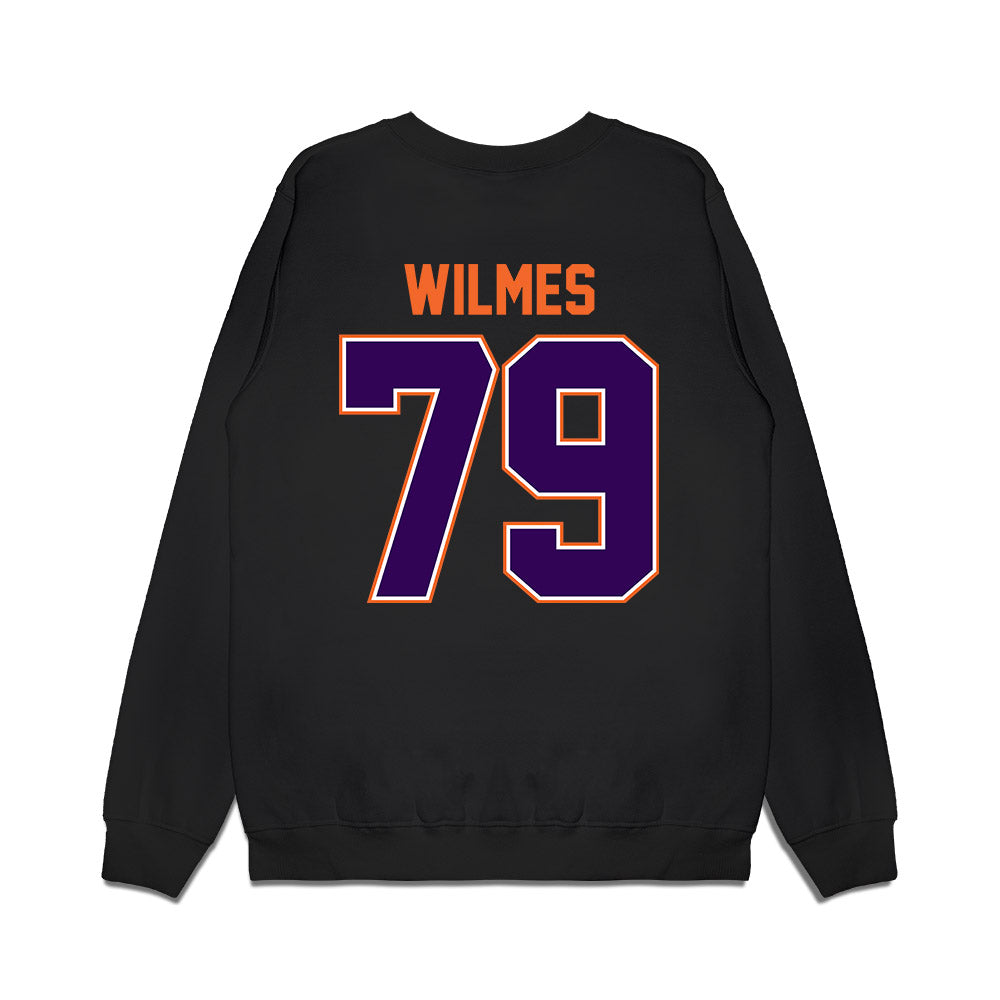 Clemson - NCAA Football : Braden Wilmes - Vintage Helmet Premium Crewneck Sweatshirt-1