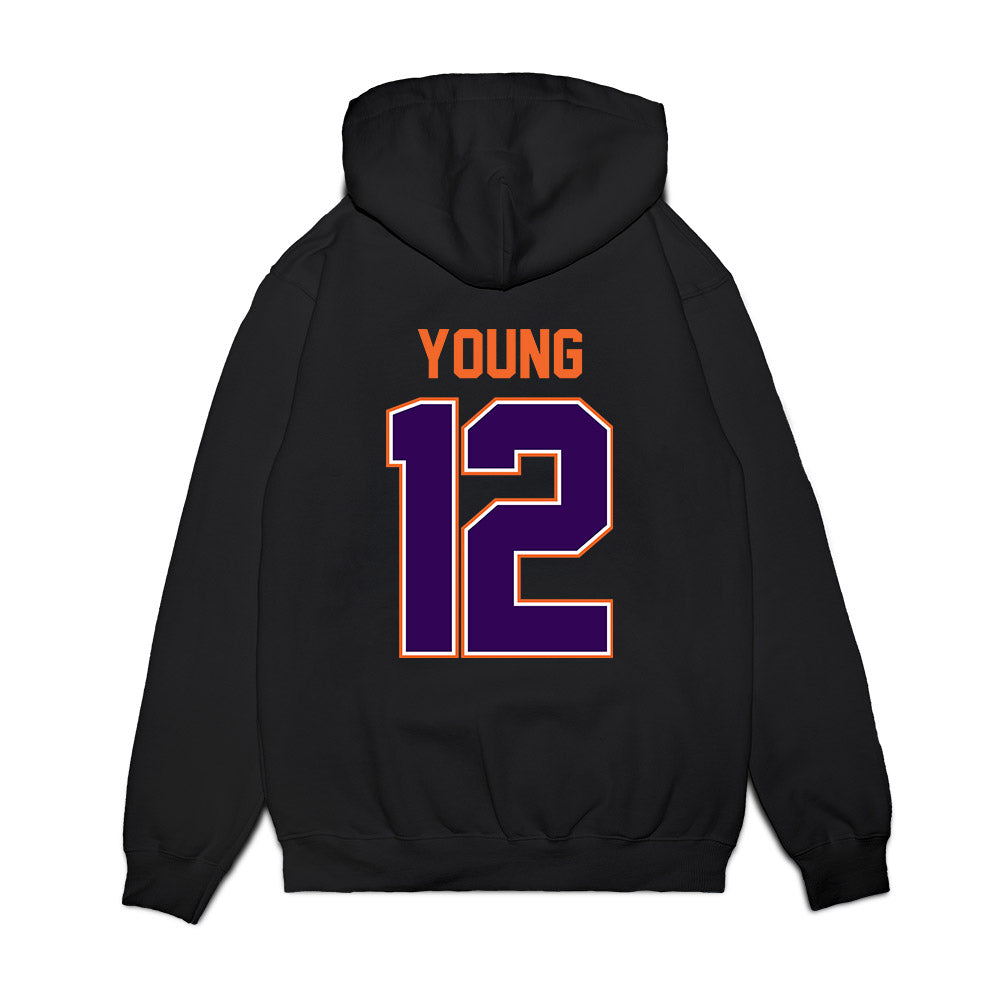 Clemson - NCAA Football : Shavar Young - Vintage Helmet Premium Hooded Sweatshirt-1