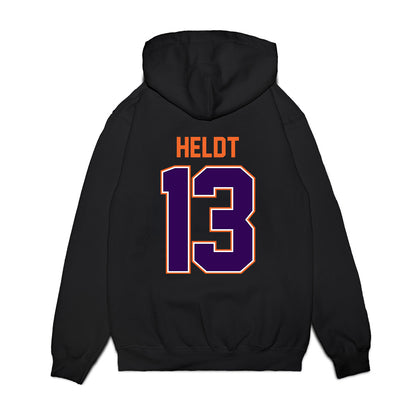 Clemson - NCAA Football : Will Heldt - Vintage Helmet Premium Hooded Sweatshirt-1