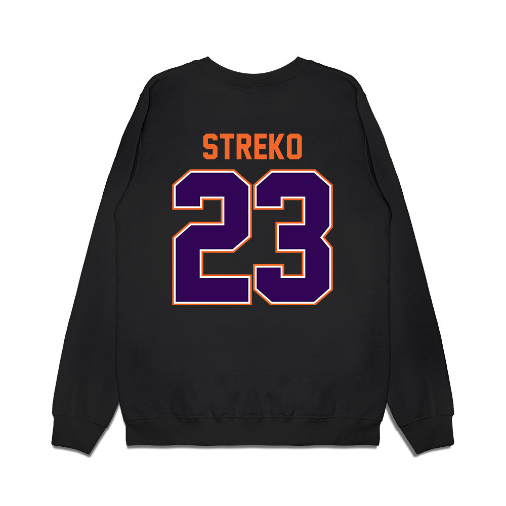 Clemson - NCAA Football : Peyton Streko - Vintage Helmet Premium Crewneck Sweatshirt-1