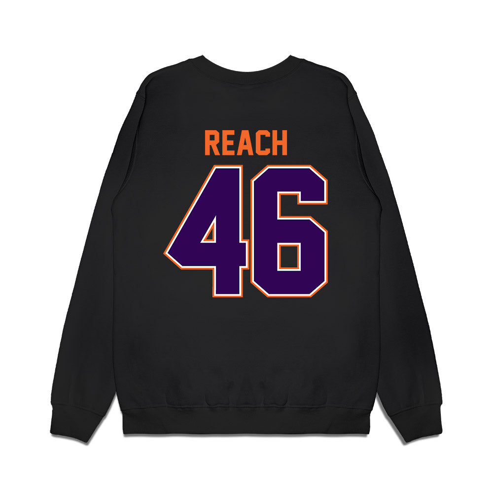 Clemson - NCAA Football : Jackson Reach - Vintage Helmet Premium Crewneck Sweatshirt-1