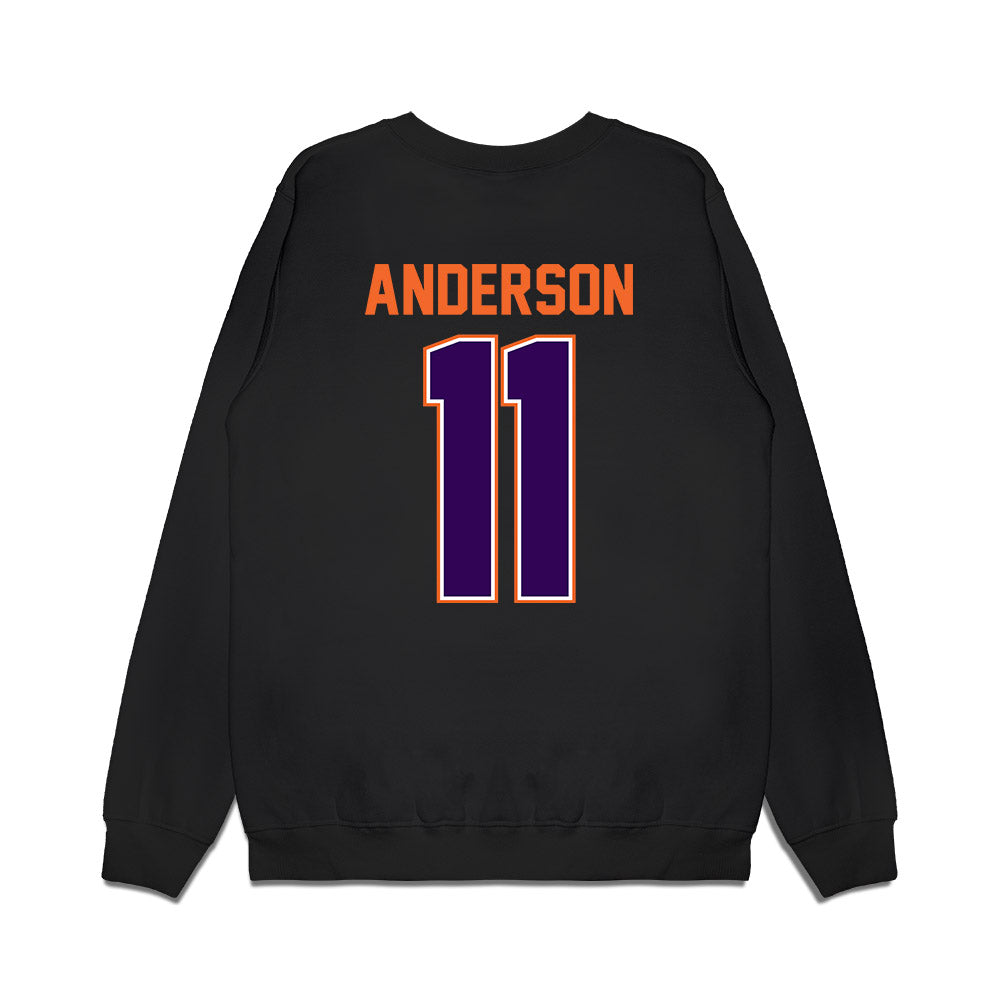 Clemson - NCAA Football : Polo Anderson - Vintage Helmet Premium Crewneck Sweatshirt-1