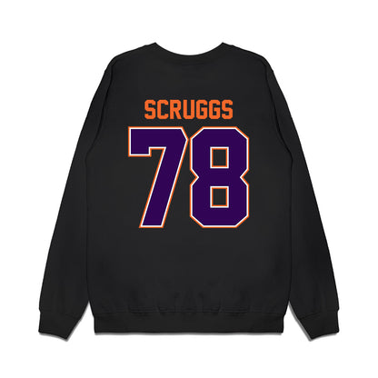 Clemson - NCAA Football : Carter Scruggs - Vintage Helmet Premium Crewneck Sweatshirt-1