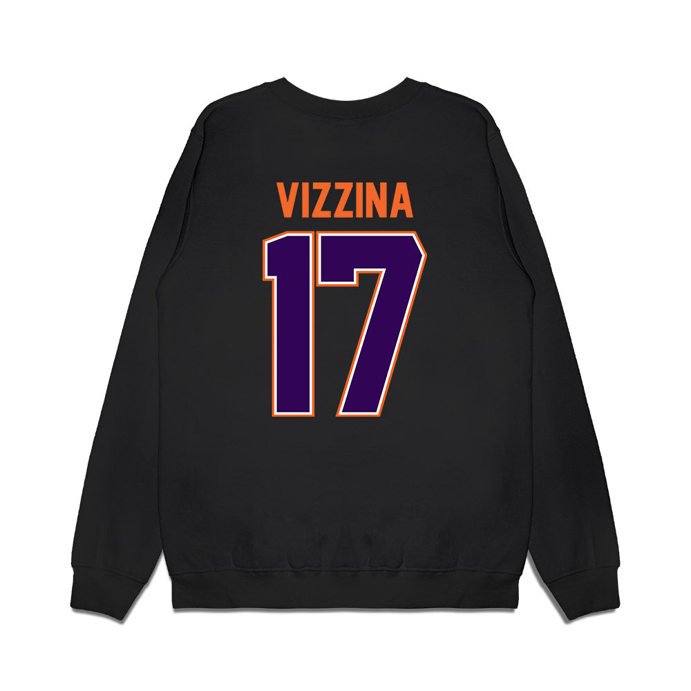 Clemson - NCAA Football : Christopher Vizzina - Vintage Helmet Premium Crewneck Sweatshirt-1