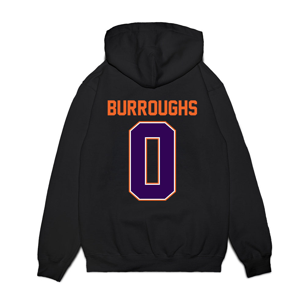 Clemson - NCAA Football : Naeem Burroughs - Vintage Helmet Premium Hooded Sweatshirt-1