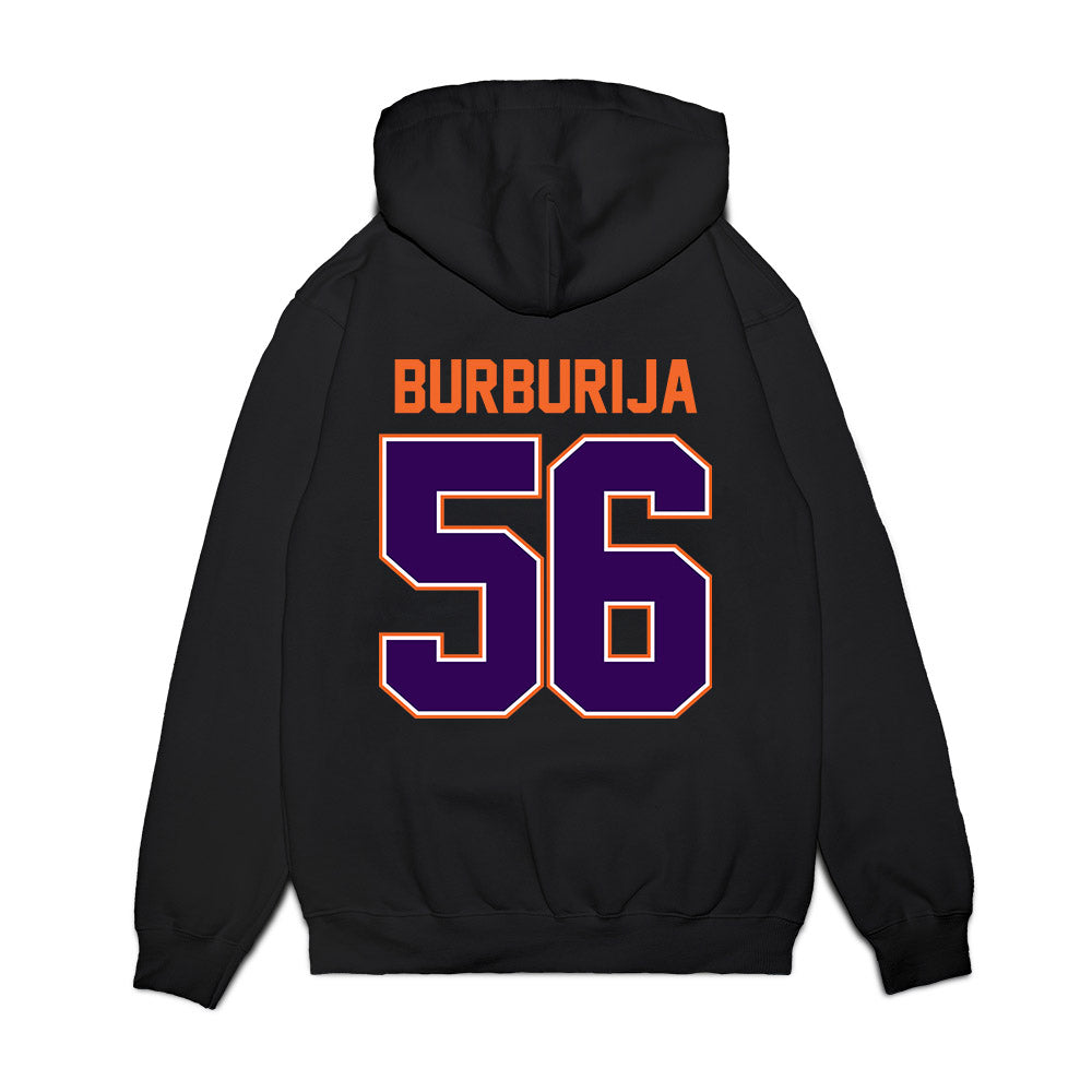 Clemson - NCAA Football : Andy Burburija - Vintage Helmet Premium Hooded Sweatshirt-1