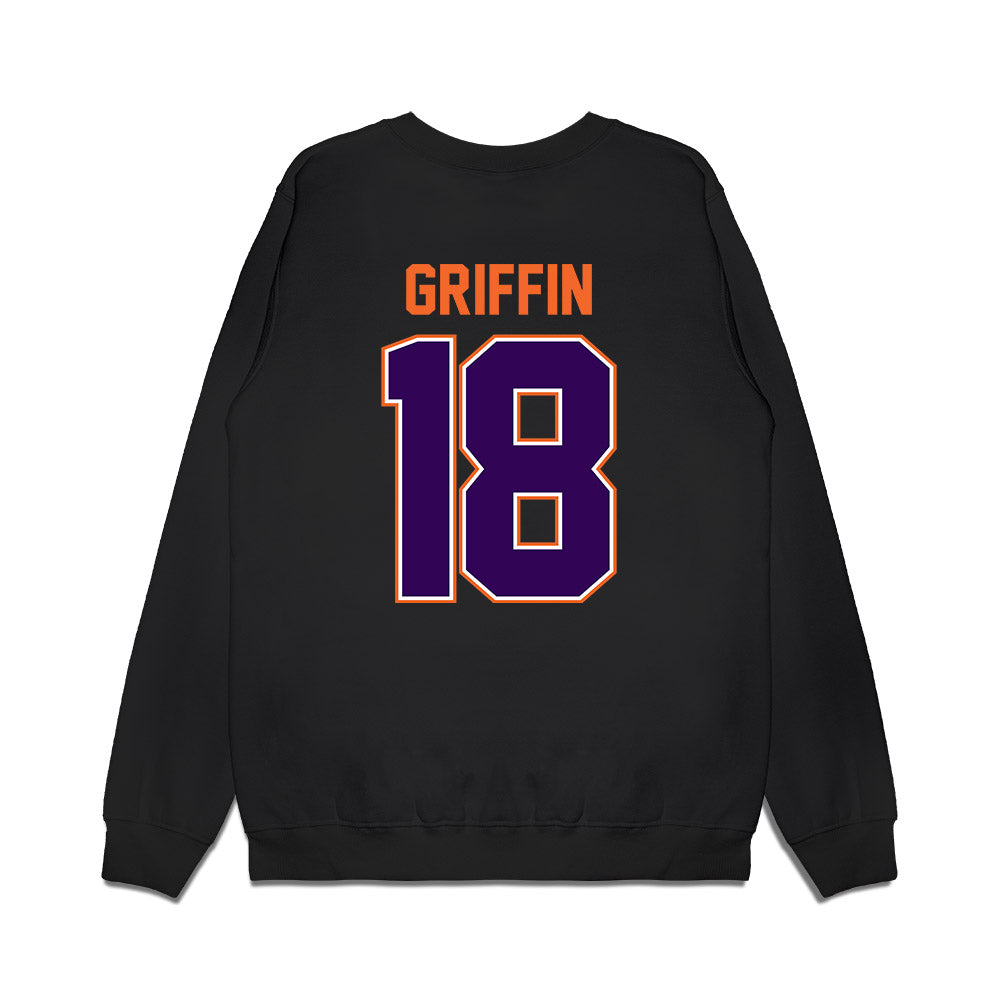 Clemson - NCAA Football : Kylon Griffin - Vintage Helmet Premium Crewneck Sweatshirt-1