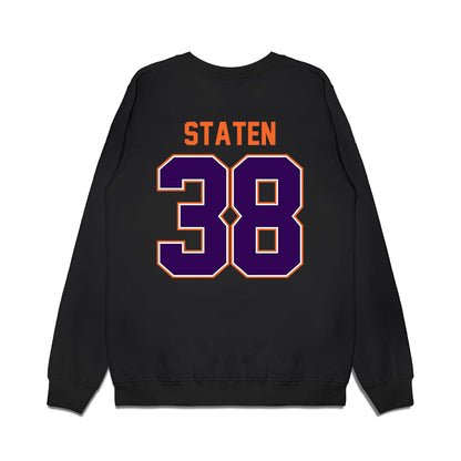 Clemson - NCAA Football : Dominic Staten - Vintage Helmet Premium Crewneck Sweatshirt-1