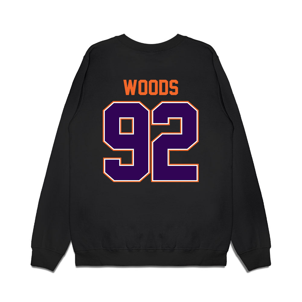 Clemson - NCAA Football : Davarrick Woods - Vintage Helmet Premium Crewneck Sweatshirt-1