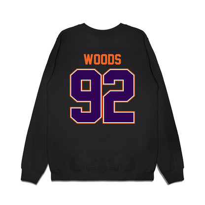 Clemson - NCAA Football : Davarrick Woods - Vintage Helmet Premium Crewneck Sweatshirt-1