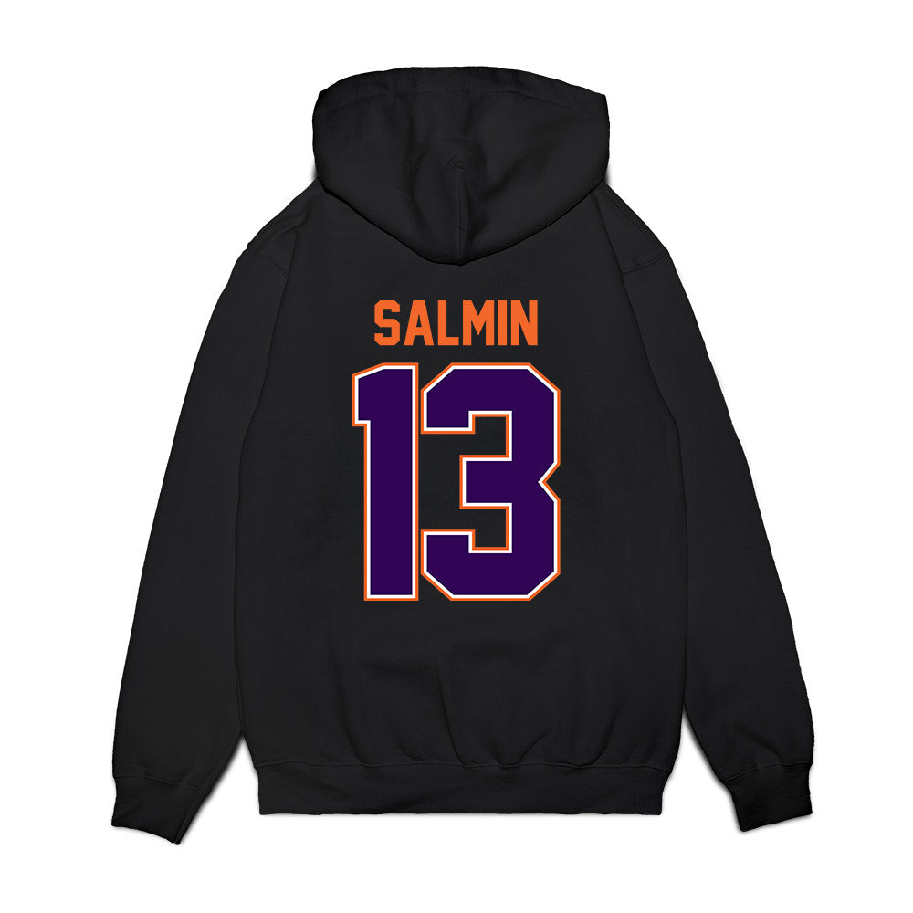 Clemson - NCAA Football : Connor Salmin - Vintage Helmet Premium Hooded Sweatshirt-1
