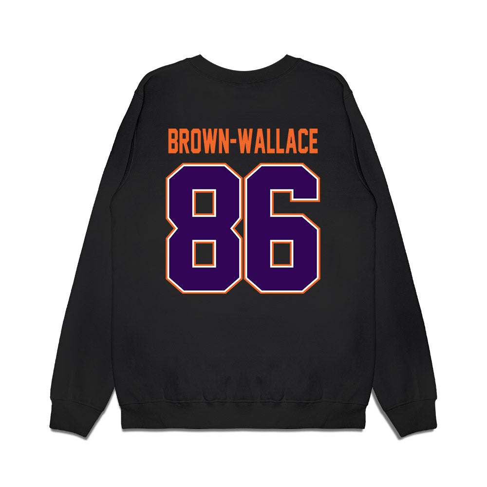 Clemson - NCAA Football : Jaylen Brown-Wallace - Vintage Helmet Premium Crewneck Sweatshirt-1