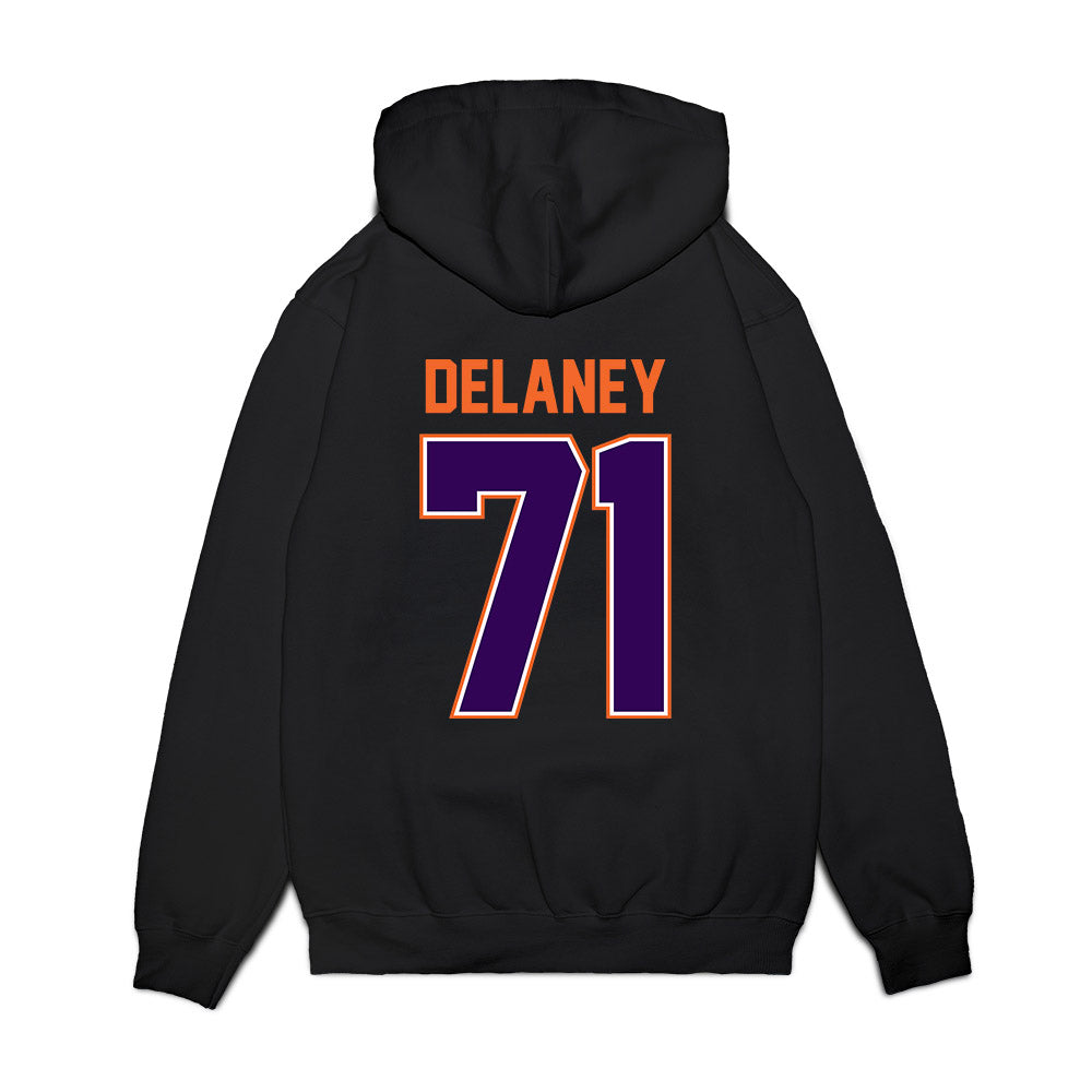 Clemson - NCAA Football : Leo Delaney - Vintage Helmet Premium Hooded Sweatshirt-1