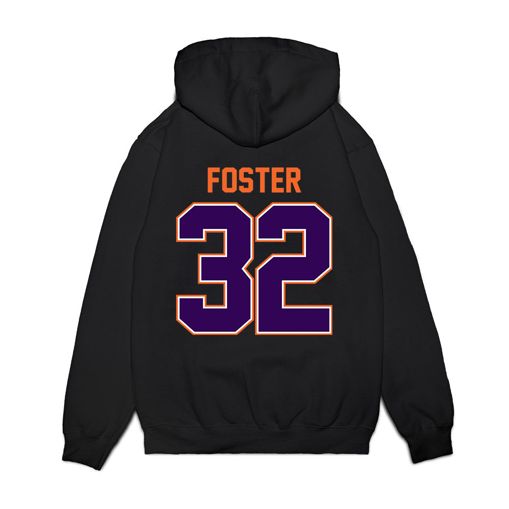 Clemson - NCAA Football : Michael Foster - Vintage Helmet Premium Hooded Sweatshirt-1