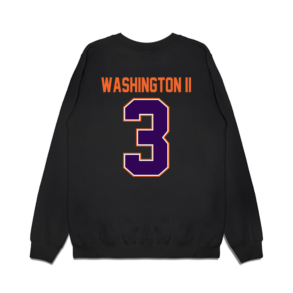 Clemson - NCAA Football : Elliot Washington II - Vintage Helmet Premium Crewneck Sweatshirt-1