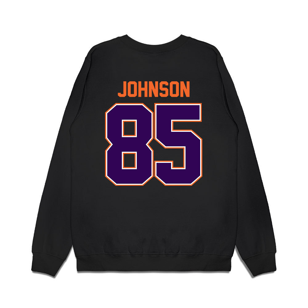 Clemson - NCAA Football : Charlie Johnson - Vintage Helmet Premium Crewneck Sweatshirt-1