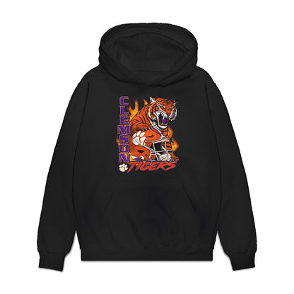Clemson - NCAA Football : Will Heldt - Vintage Helmet Premium Hooded Sweatshirt-0