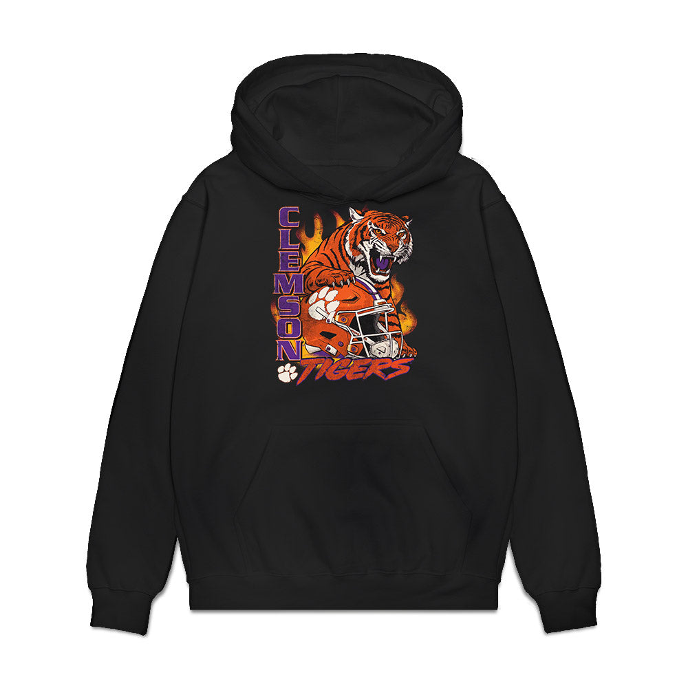 Clemson - NCAA Football : Corey Myrick - Vintage Helmet Premium Hooded Sweatshirt-0