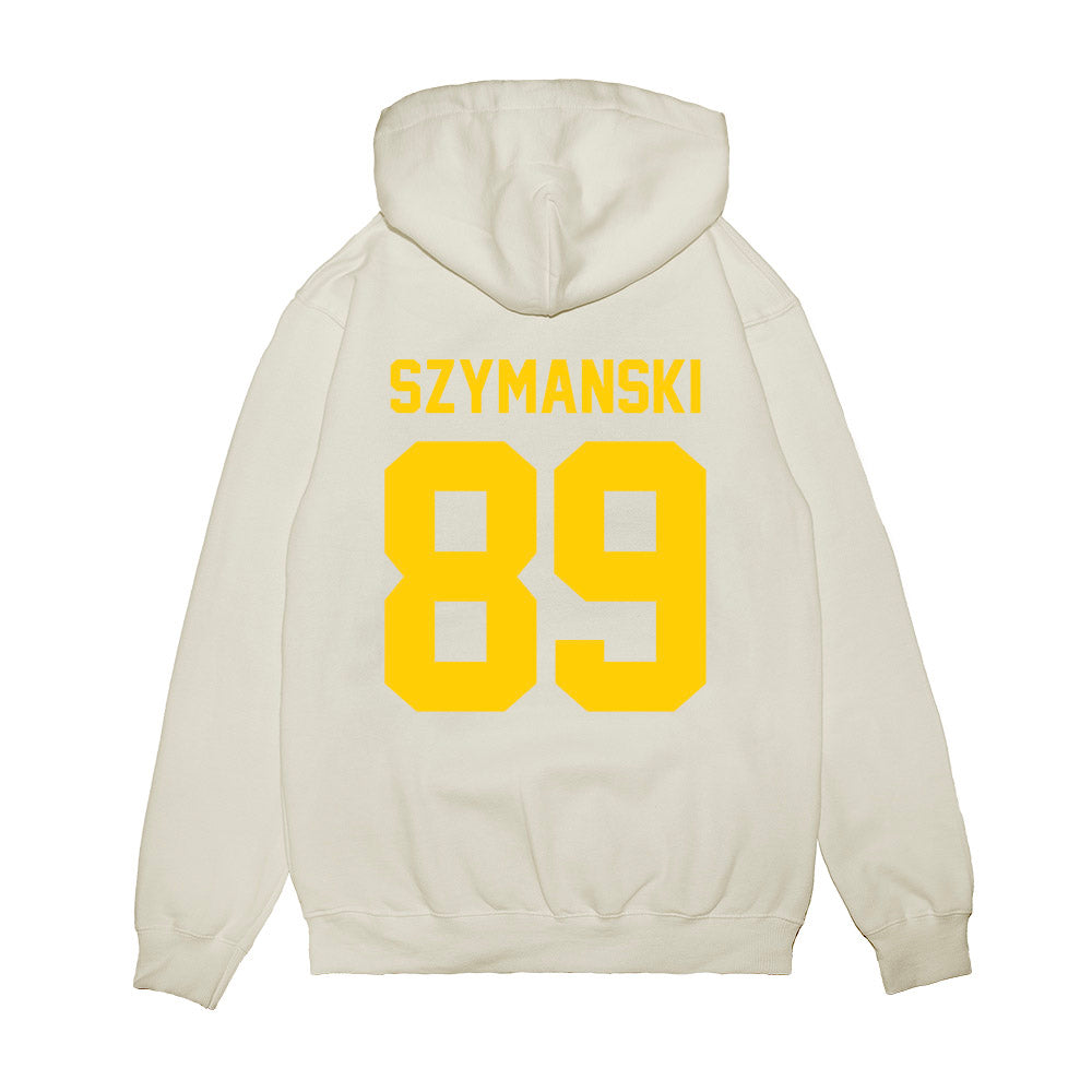 Maryland - NCAA Football : AJ Szymanski - Vintage Helmet Premium Hooded Sweatshirt-1