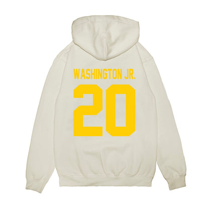 Maryland - NCAA Football : Ontario Washington Jr. - Vintage Helmet Premium Hooded Sweatshirt-1