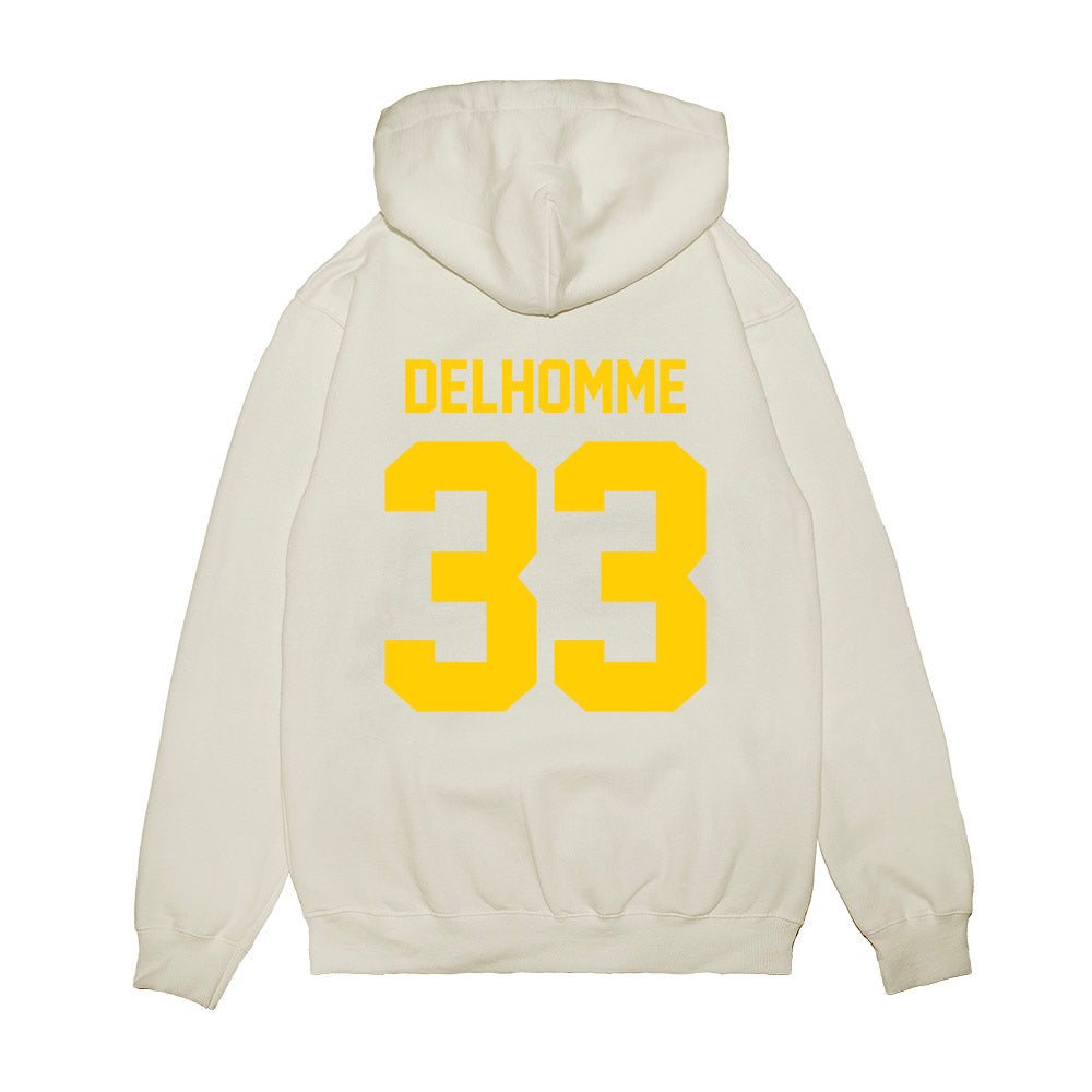 Maryland - NCAA Football : Messiah Delhomme - Vintage Helmet Premium Hooded Sweatshirt-1