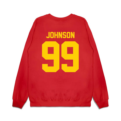Maryland - NCAA Football : Lavon Johnson - Vintage Helmet Premium Crewneck Sweatshirt-1