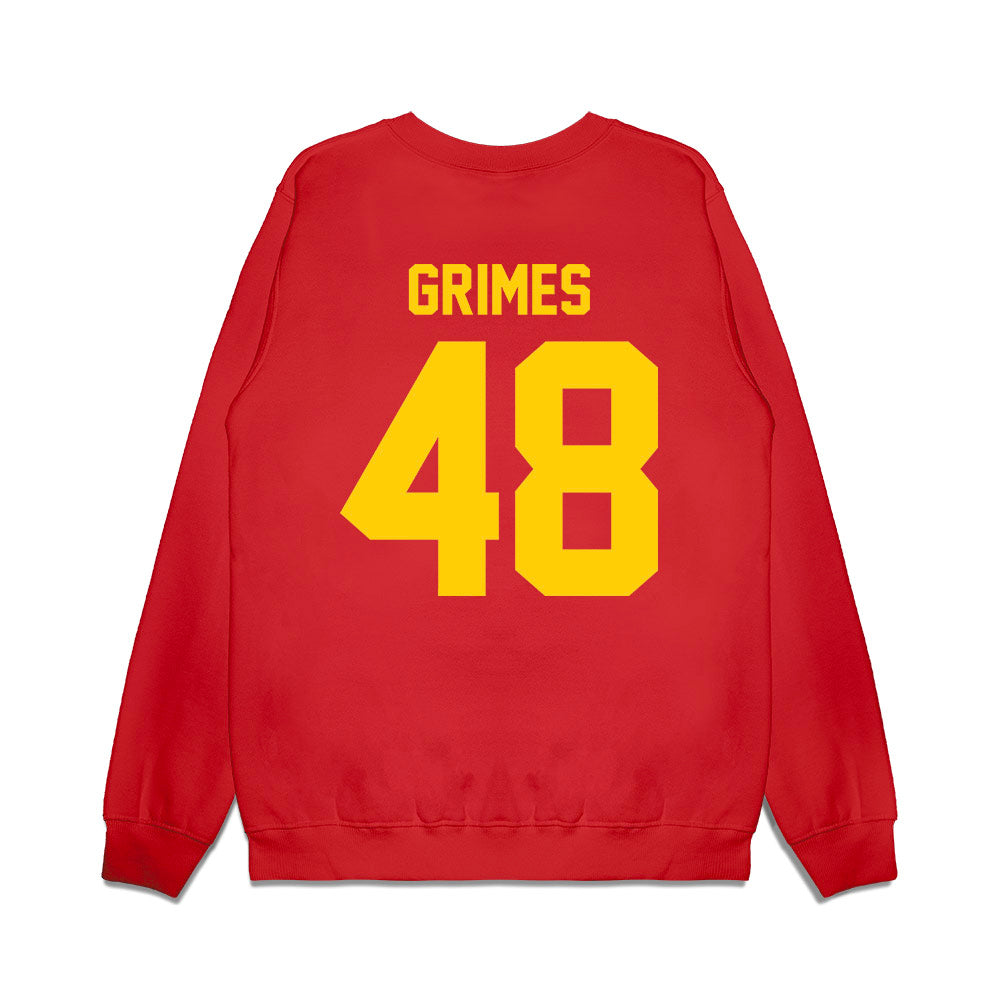 Maryland - NCAA Football : Darius Grimes - Vintage Helmet Premium Crewneck Sweatshirt-1