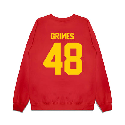 Maryland - NCAA Football : Darius Grimes - Vintage Helmet Premium Crewneck Sweatshirt-1