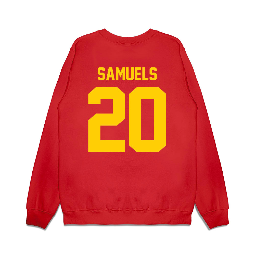 Maryland - NCAA Football : DJ Samuels - Vintage Helmet Premium Crewneck Sweatshirt-1