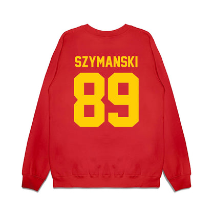 Maryland - NCAA Football : AJ Szymanski - Vintage Helmet Premium Crewneck Sweatshirt-1