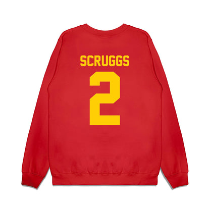 Maryland - NCAA Football : Lavain Scruggs - Vintage Helmet Premium Crewneck Sweatshirt-1