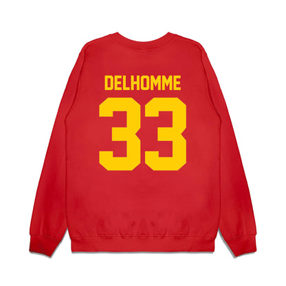 Maryland - NCAA Football : Messiah Delhomme - Vintage Helmet Premium Crewneck Sweatshirt-1