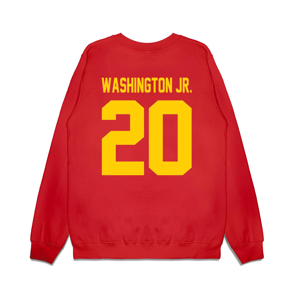 Maryland - NCAA Football : Ontario Washington Jr. - Vintage Helmet Premium Crewneck Sweatshirt-1