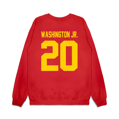 Maryland - NCAA Football : Ontario Washington Jr. - Vintage Helmet Premium Crewneck Sweatshirt-1