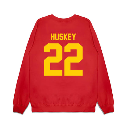 Maryland - NCAA Football : Jalen Huskey - Vintage Helmet Premium Crewneck Sweatshirt-1