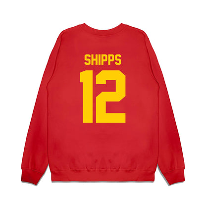Maryland - NCAA Football : Jayden Shipps - Vintage Helmet Premium Crewneck Sweatshirt-1