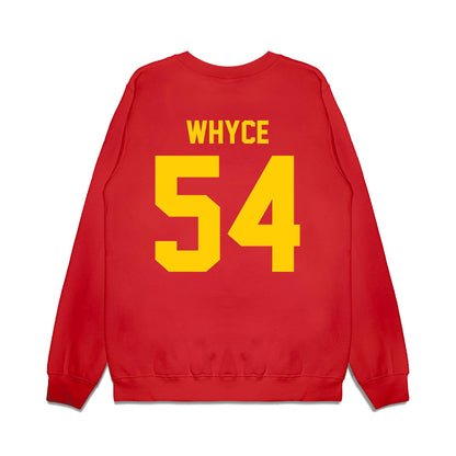 Maryland - NCAA Football : JaMarcus Whyce - Vintage Helmet Premium Crewneck Sweatshirt-1
