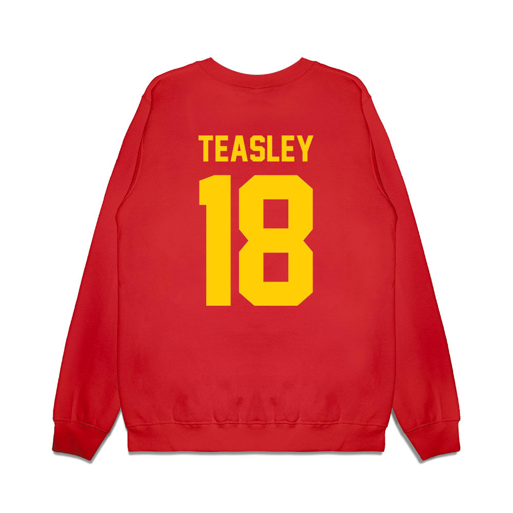 Maryland - NCAA Football : Josiah Teasley - Vintage Helmet Premium Crewneck Sweatshirt-1