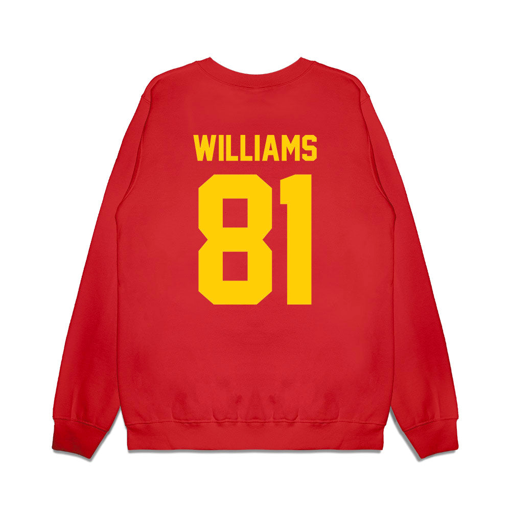 Maryland - NCAA Football : Javonte Williams - Vintage Helmet Premium Crewneck Sweatshirt-1